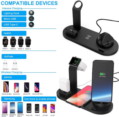 6 in 1 Wireless Charger Station